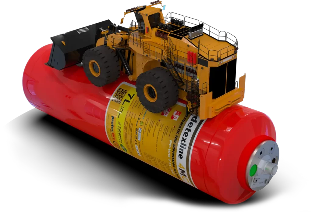 Система пожаротушения для горной и строительной техники